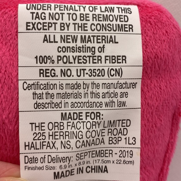 Plush Craft Plush Pink White Unicorn Pillow Decor 8" - Picture 4 of 9